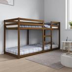 vidaXL Lit superposé Marron miel 80x200 cm Bois de pin massi