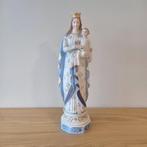 Beeld, Antiek biscuit porseleinen beeld maagd Maria met