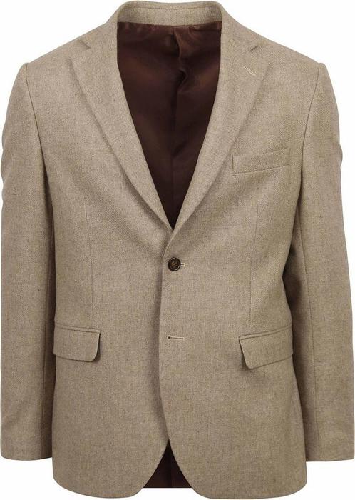 Suitable Tweed Colbert Beige maat Maat 52/54 (L) Heren, Kleding | Heren, Truien en Vesten, Beige, Nieuw, Maat 52/54 (L), Verzenden