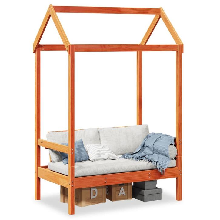 vidaXL Bank met dak 117,5x70x176,5 cm massief grenenhout, Huis en Inrichting, Overige Huis en Inrichting, Nieuw, Verzenden