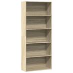 vidaXL Boekenkast 80x30x189 cm bewerkt hout sonoma, Huis en Inrichting, Kasten | Boekenkasten, Verzenden, Nieuw