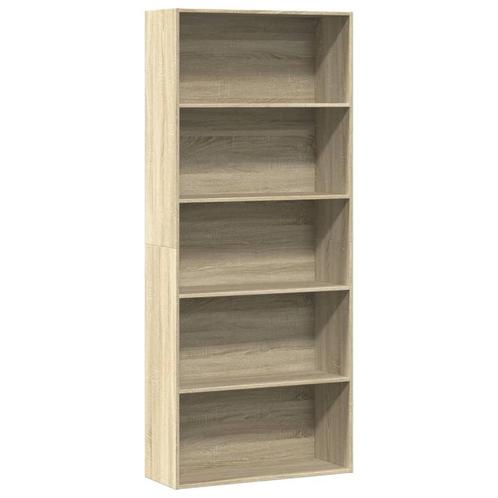vidaXL Boekenkast 80x30x189 cm bewerkt hout sonoma, Huis en Inrichting, Kasten | Boekenkasten, Nieuw, Verzenden