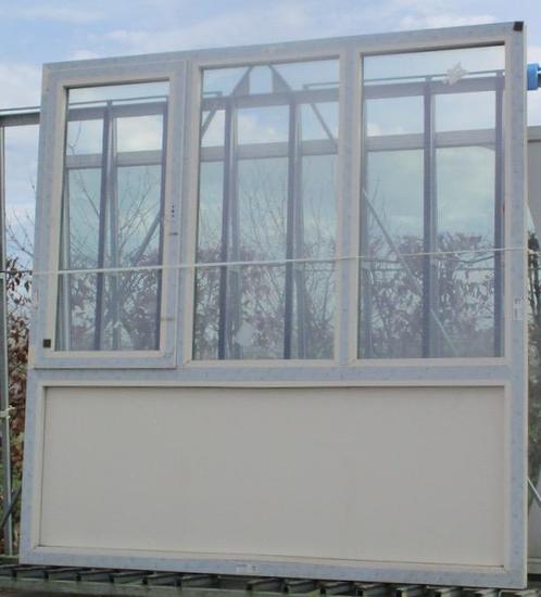 pvc raam , chassis , venster 237 x 243 creme / aluminium, Doe-het-zelf en Bouw, Raamkozijnen en Schuifdeuren, Inclusief glas, Nieuw