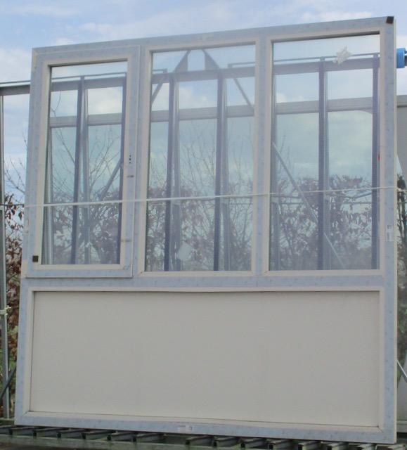 pvc raam , chassis , venster 237 x 243 creme / aluminium, Doe-het-zelf en Bouw, Raamkozijnen en Schuifdeuren, Inclusief glas, Nieuw