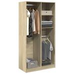 vidaXL Kledingkast 100x50x200 cm bewerkt hout sonoma, Huis en Inrichting, Kasten | Kleerkasten, Verzenden, Nieuw