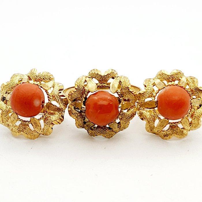 2-delige sieradenset - 18 karaat Geel goud - 3.00ct. tw., Handtassen en Accessoires, Antieke sieraden