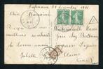 Frankrijk 1917 - Zeldzame ansichtkaart van Réalmont belast, Postzegels en Munten, Gestempeld