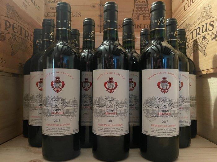 2017 Château Plegat La Gravière - Graves - 12 Flessen (0.75, Verzamelen, Wijnen