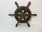 Maritieme objecten - Eik- Bronzen stuurwiel, Antiek en Kunst