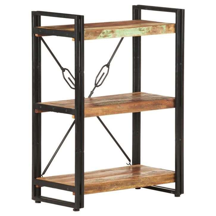 vidaXL Boekenkast met 3 schappen 60x30x80 cm massief, Huis en Inrichting, Kasten | Boekenkasten, Nieuw, Verzenden