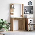 vidaXL Bureau met plank artisanaal eikenkleurig 78.5 x 37 x, Verzenden, Nieuw
