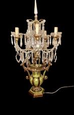 Buffet tafellamp - indrukwekkende flambeau - Kristal, Antiek en Kunst