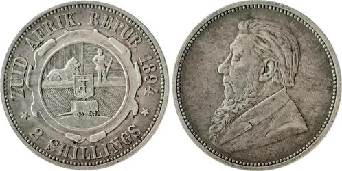 2 Schilling Sued Afrika 1894 ss/vz zilver, Postzegels en Munten, Munten | Amerika, Verzenden