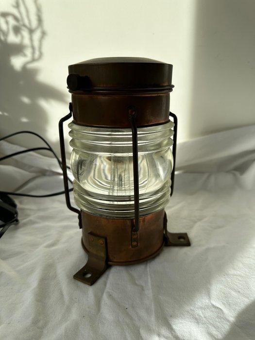 Lamp - Koper - Scheepslamp / Ankerlicht, Antiquités & Art, Curiosités & Brocante