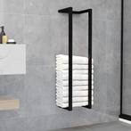 vidaXL Handdoekenrek 25x20x95 cm ijzer zwart, Huis en Inrichting, Badkamer | Badtextiel en Accessoires, Verzenden, Nieuw