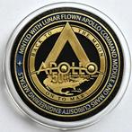 Ruimte medaïllon medaille Apollo XVI (16) gevlogen metaal —, Antiek en Kunst