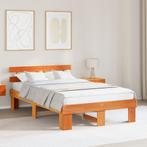 vidaXL Bedframe met hoofdeinde - gewaxte bruine 120x200 cm -, Verzenden, Nieuw