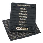 Deurbord Open / Closed | Met openingstijden | 20,7(h) x, Zakelijke goederen, Verzenden, Nieuw in verpakking
