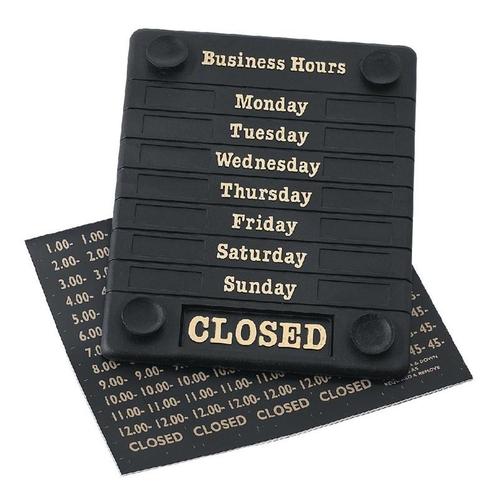 Deurbord Open / Closed | Met openingstijden | 20,7(h) x, Zakelijke goederen, Horeca | Keukenapparatuur, Nieuw in verpakking, Verzenden