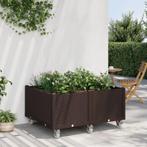 vidaXL Plantenbak met wielen 100x80x54 cm polypropeen bruin, Tuin en Terras, Verzenden, Nieuw