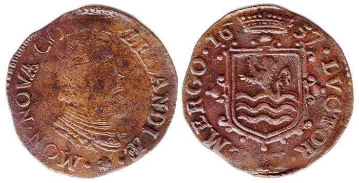 Nederland, Provinciale munten Liard 1646, 1657 (Zonder, Postzegels en Munten, Munten | Nederland