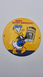 Emaillen bord Sunoco Oil reclame met Donald Duck. - Emaille, Verzamelen, Nieuw