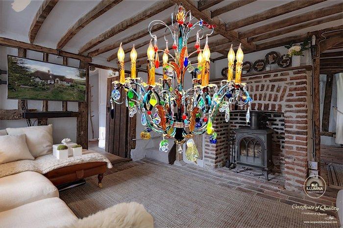 SLC Illumina - MG - Kroonluchter - Smeedijzer - fruit, Antiek en Kunst, Kunst | Designobjecten