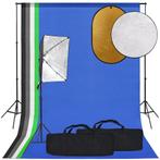 vidaXL Fotostudioset met softboxlamp, achtergrond en, Audio, Tv en Foto, Verzenden, Nieuw