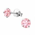 Fako Bijoux® - Oorbellen - 925 Zilver - Zirkonia - 4x4mm -, Verzenden, Nieuw