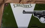 Emailleschild Walther Selbstlade Pistole P38 Kaliber 9mm
