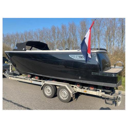 Bieden: TENDR 23 Outboard 7 meter polyester sloep zwart, Watersport en Boten, Speedboten, Ophalen of Verzenden