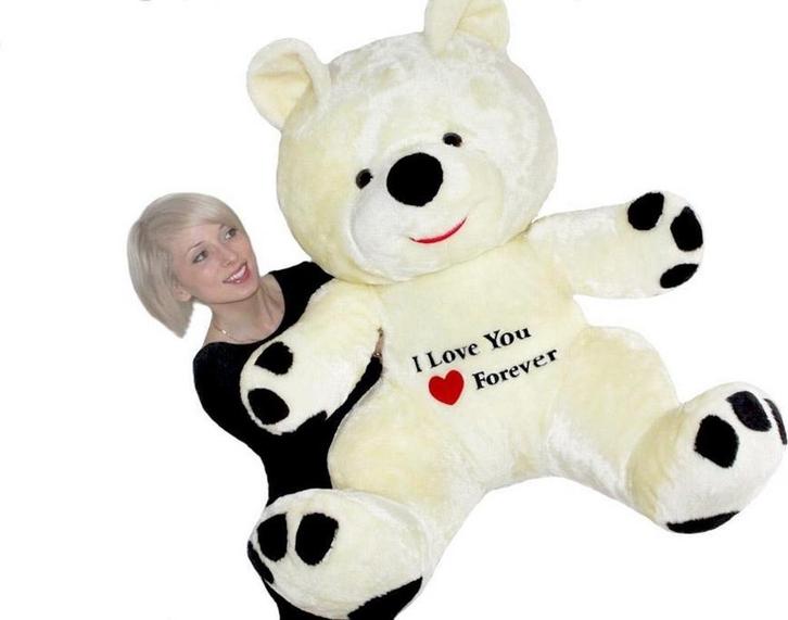 120cm Knuffelbeer Wit Rood | A-kwaliteit | Beste Prijs, Enfants & Bébés, Jouets | Peluches, Enlèvement ou Envoi