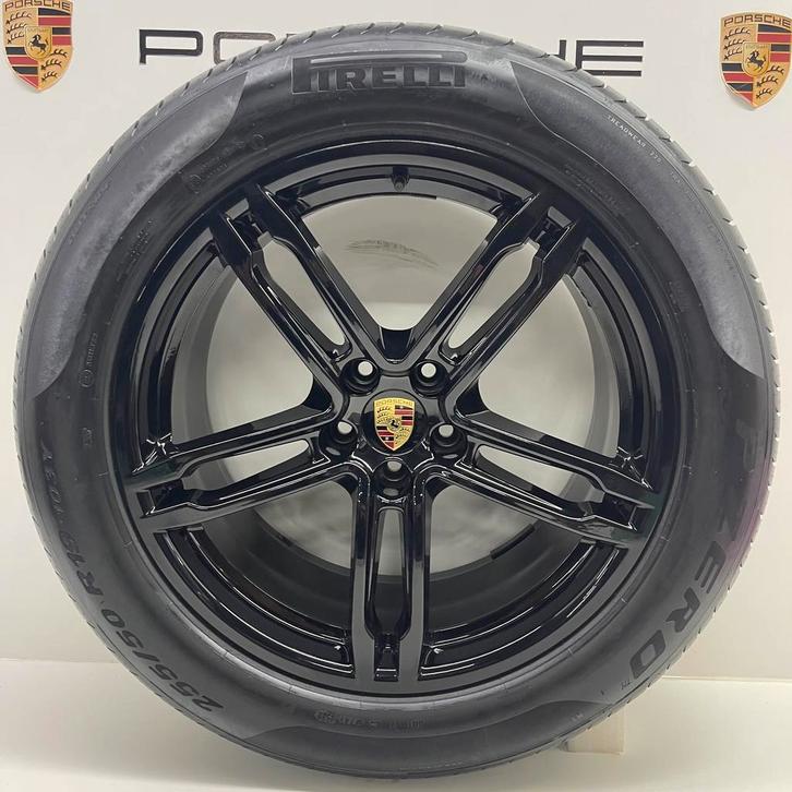 Porsche Macan 19inch Turbo zwart met NIEUWE zomerbanden N1, Auto-onderdelen, Banden en Velgen, 19 inch, Zomerbanden, 255 mm, Personenwagen