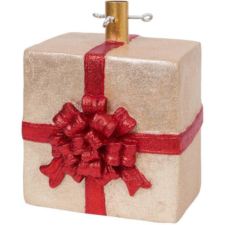 Kerstboomstandaard cadeau met strik - 26 x 25 x 32 cm, Diversen, Kerst, Nieuw, Verzenden