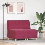 vidaXL Modulaire Sofa Eenheid Armless 2 pcs Wijnrood 55 x 74, Verzenden, Nieuw