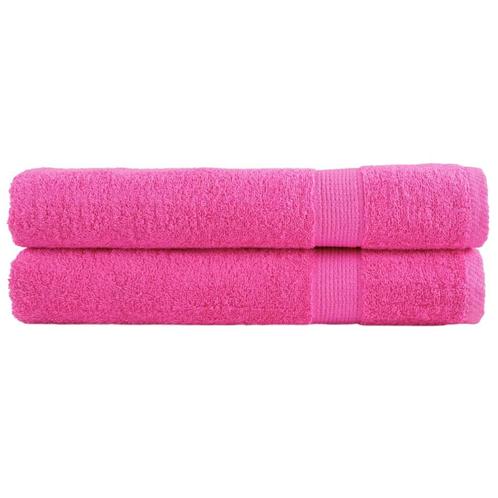vidaXL Handdoeken SOLUND 2 st 600 g/m² 100x200 cm roze, Huis en Inrichting, Badkamer | Badtextiel en Accessoires, Nieuw, Verzenden