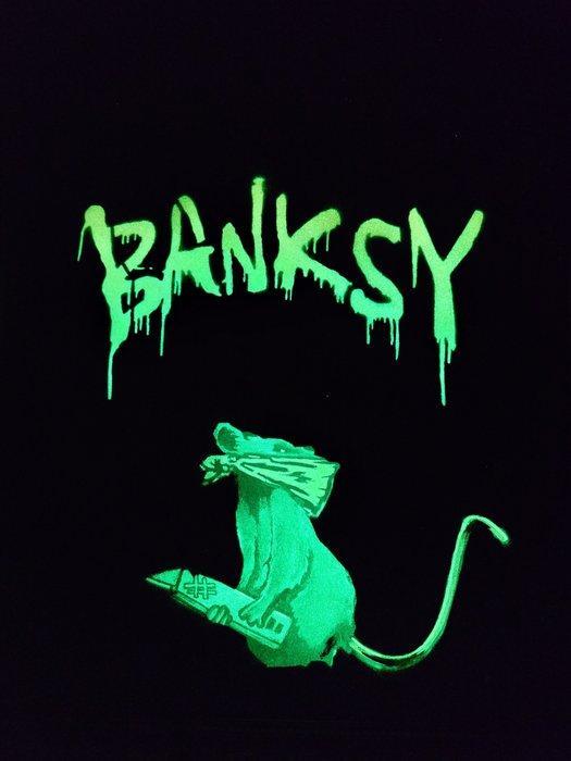 Fictional World (1980) - Banksy´s Glowing Cutter Rat, Antiek en Kunst, Kunst | Schilderijen | Modern