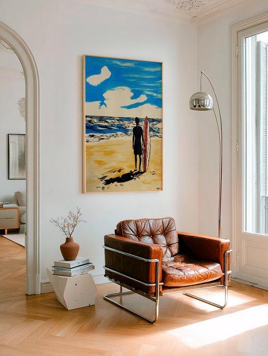 Flavia Delgado - El surfista XL (NO RESERVE), Antiek en Kunst, Kunst | Schilderijen | Modern