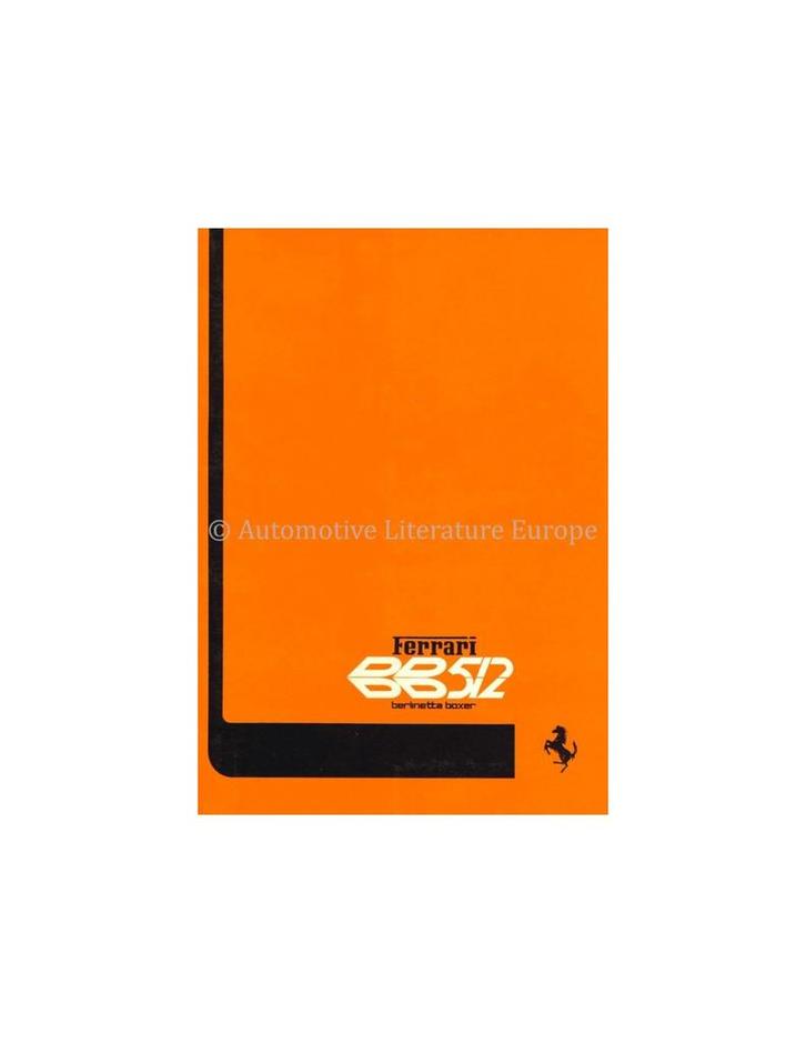 1980 FERRARI 512 BB INSTRUCTIEBOEKJE 130/80, Auto diversen, Handleidingen en Instructieboekjes