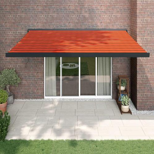 vidaXL Luifel uittrekbaar 4,5x3 m stof en aluminium oranje, Tuin en Terras, Zonneschermen, Nieuw, Verzenden