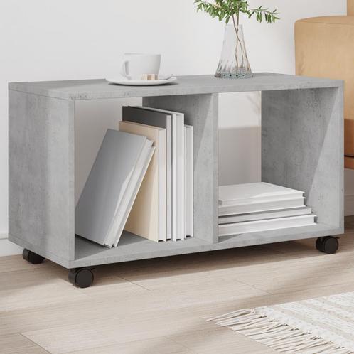 vidaXL Rolkast 72x33x42,5 cm bewerkt hout betongrijs, Huis en Inrichting, Tafels | Bijzettafels, Nieuw, Verzenden