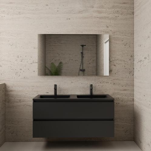 ACTIE BWS Badmeubel | Paris | Mat Zwart 120 cm | Mat Zwart, Doe-het-zelf en Bouw, Sanitair, Bad, Nieuw, Ophalen of Verzenden