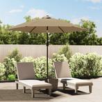 vidaXL Parasol met LED-verlichting en stalen paal 300 cm, Tuin en Terras, Verzenden, Nieuw