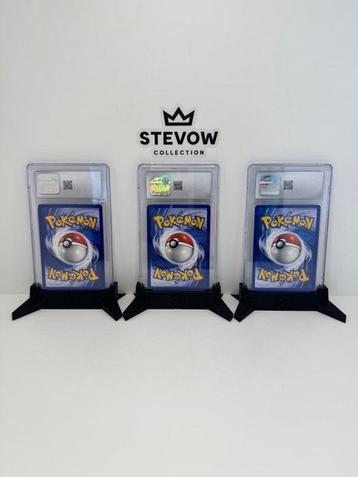 Pokémon - 3 Graded card - Koffing, Machop, Nidoran Première