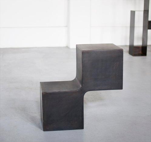 Pol Quadens - Table basse - Acier - Side cubes, Antiek en Kunst, Kunst | Designobjecten
