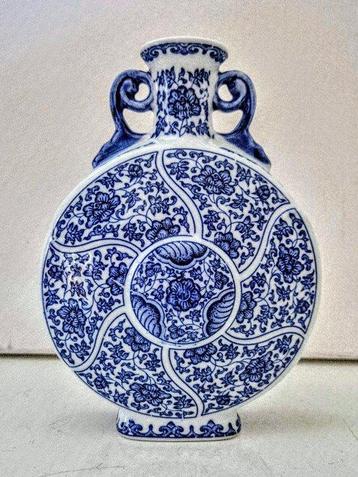 Vase - Chinoiserie luxueuse - Bleu / Blanc - Sans réserve -