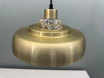 Plafondlamp - Glas, Metaal - Vintage hanglamp