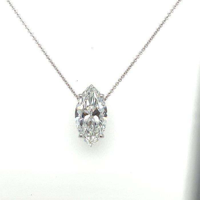 Halsketting - 14 karaat Witgoud - 4.05ct. tw. Diamant, Handtassen en Accessoires, Kettingen