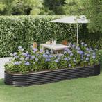 vidaXL Plantenbak 322x100x36 cm gepoedercoat staal, Verzenden, Nieuw