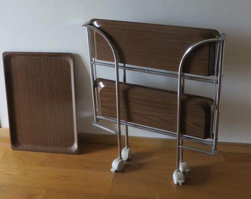 Serveerwagen - vermoedelijk Bremshey - Verchroomd metaal,, Antiek en Kunst, Kunst | Designobjecten